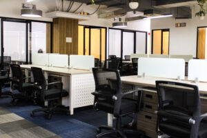 Collaborative coworking space at HubFive Perumbakkam
