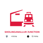 Sholinganallur Junction near HubFive Workspace Perumbakkam